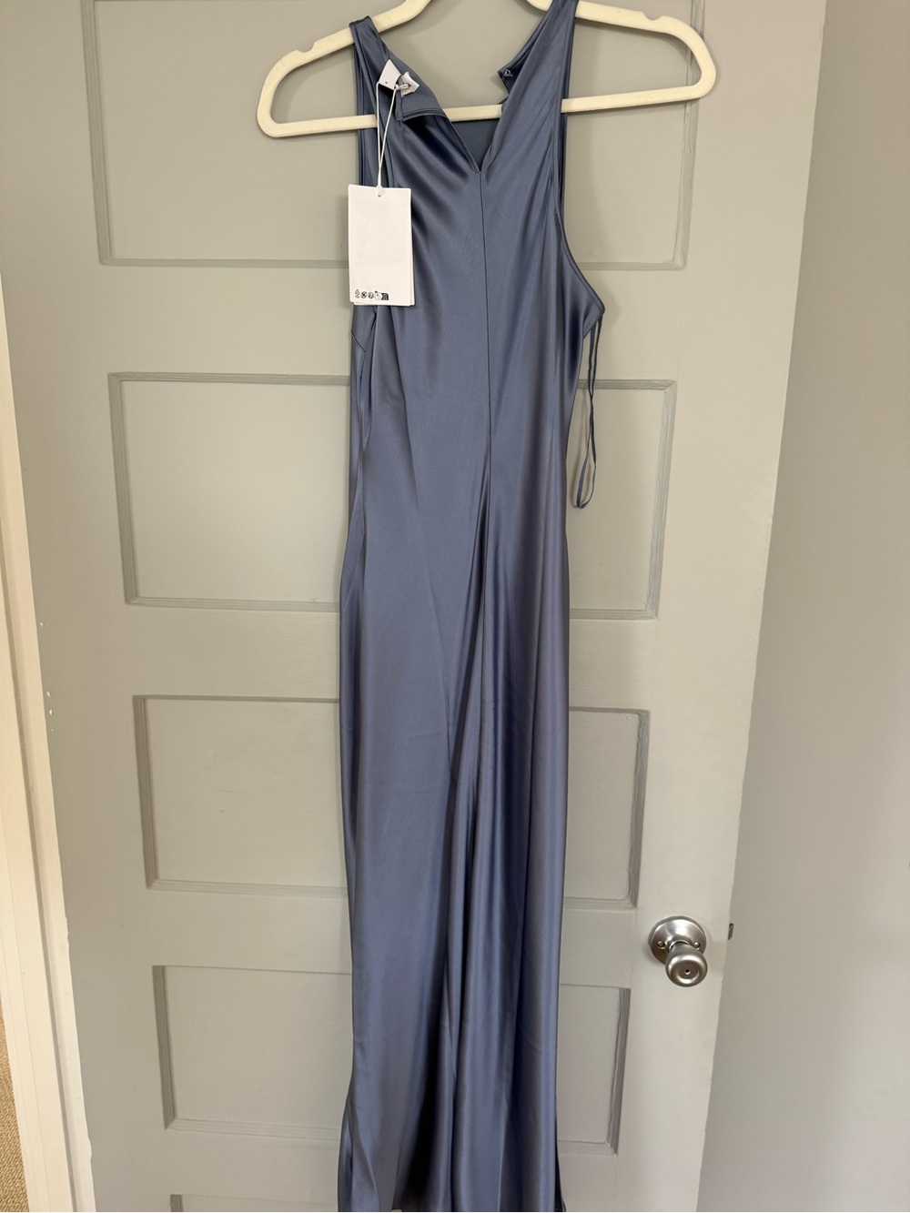 & Other Stories sleeveless satin midi dress - Picture 7 of 9
